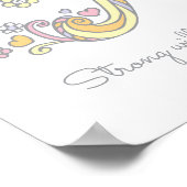 R monogram art Rachel girls name & meinst poster (Ecke)