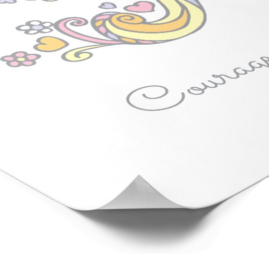 R monogram art Riley girls name & meinst poster (Ecke)