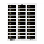 R Monogram "Black Stone" Designadresse Labels (Vorne)