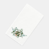 R Monogram Botanical Floral Guest Handtücher Serviette (Ecke)