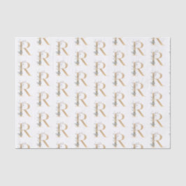 R Monogram Floral Wrapping Paper Seidenpapier