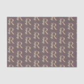 R Monogram Floral Wrapping Paper Seidenpapier (Vorderseite)