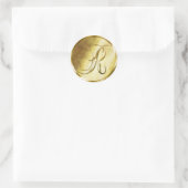 R Monogram Imitate Gold Umschlag Aufkleber Sticker (Tasche)