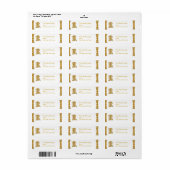R Monogram "Irish Gold" Designadresse Labels (Vorne)