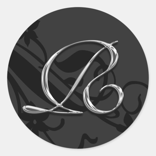 R Monogram Letter Wedding Umschlag Aufkleber Stick (Vorderseite)