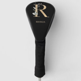 R Monogramm Floral Personalisiert Golf Headcover