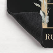 R Monogramm Floral Personalisiert Mousepad (Ecke)