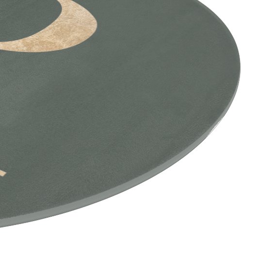 R Monogramm Floral Personalisiert Schneidebrett (Ecke)