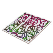 R Monogramm Keramik "Besque Garden" Fliese (Seite)