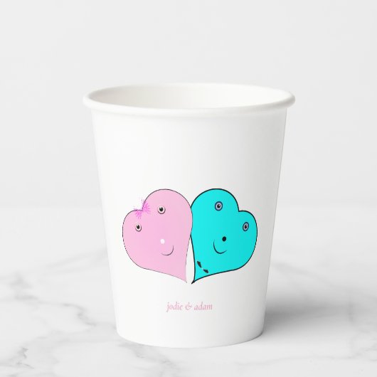 r & mrs herzen Bevorzugung Box Pappbecher (Rückseite)