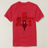 R Ninet schwarz und rot T-Shirt (Design vorne)