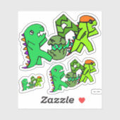 R-O-A-R Dinosaur Word Art Aufkleber (Blatt)