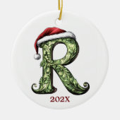 R Personalisierter Monogram Weihnachtsschmuck (Vorne)