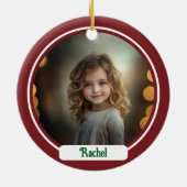 R Personalisierter Monogram Weihnachtsschmuck (Hinten)