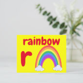 r - Regenbogenblitzkarte Postkarte (Stehend Vorderseite)
