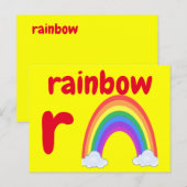 r - Regenbogenblitzkarte Postkarte (Vorne/Hinten)