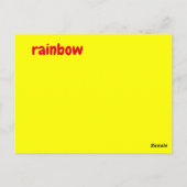 r - Regenbogenblitzkarte Postkarte (Rückseite)