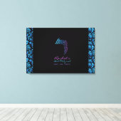 R Resh Hebrew Letter Bat Mitzvah Sign-In Board Leinwanddruck (Insitu (Holzboden))