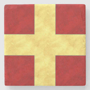 R Romeo Wasserfarbe Wasserzeichen Seefahrtzeiche Steinuntersetzer