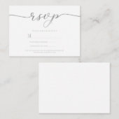 R.S.V.P. Hochzeitsankündigung - Silberskript Begleitkarte (Vorne/Hinten)