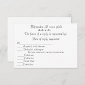 R.S.V.P RSVP KARTE (Vorne/Hinten)