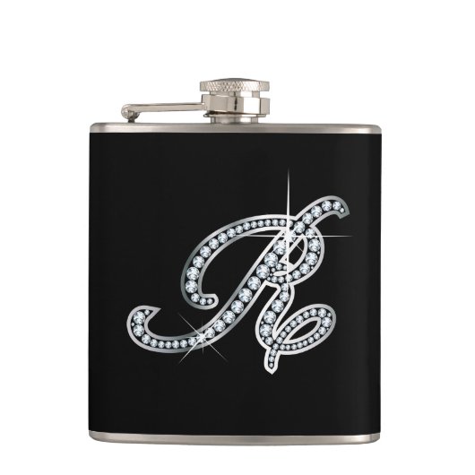 R Script "Diamond Bling"-Flasche Flachmann (Vorderseite)