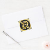 R Square Sticker in Gold (Umschlag)