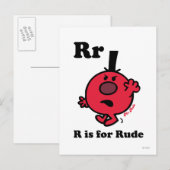 R steht für Rüpel Postkarte (Vorne/Hinten)