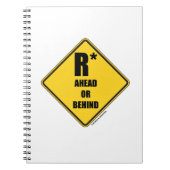 R-Sterne-Warnschild nach vorne oder hinten Notizblock (Vorderseite)