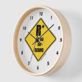 R-Sterne-Warnschild nach vorne oder hinten Uhr (Winkel)