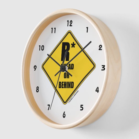 R-Sterne-Warnschild nach vorne oder hinten Uhr (Winkel)