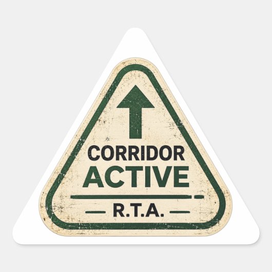 R.T.A.-Korridor Active Triangle Aufkleber (Vorderseite)
