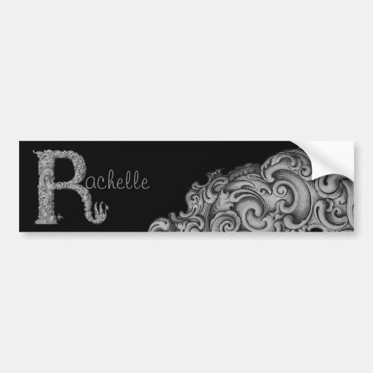 R - The Falck Alphabet (Silvery) Autoaufkleber (Vorne)