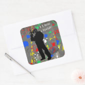 R U Bereit 4 Paintball? Quadratischer Aufkleber (Umschlag)