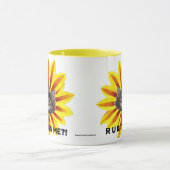 R U KITTEN MICH?! Sonnenblumenkite Gesicht Humor Tasse (Zentrum)