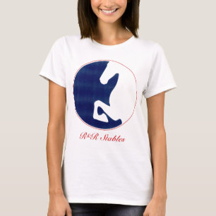 R- u. r-Stall-Logo auf Front und Rückseite T-Shirt