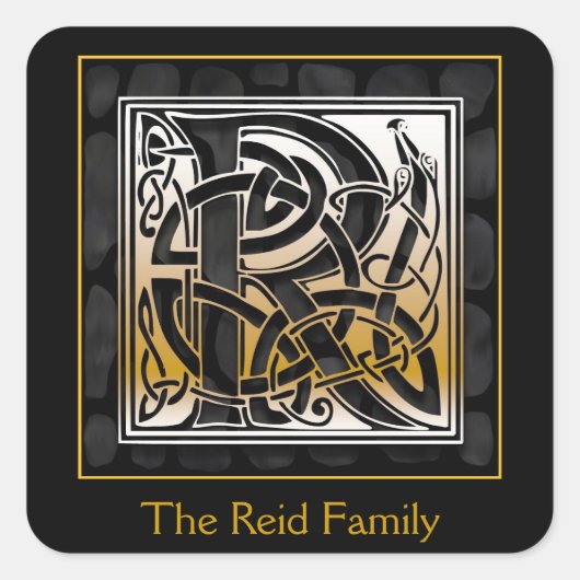 R-Umschlag Aufkleber für die Monogramm-Bauweise "S (Vorderseite)