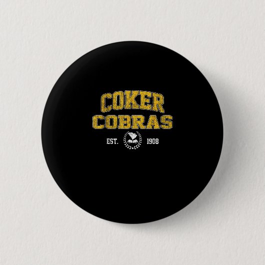 R Uni Cobras Arch Retro für Männer Frauen Button (Vorderseite)