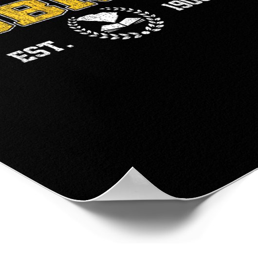 R Uni Cobras Arch Retro für Männer Frauen Poster (Ecke)