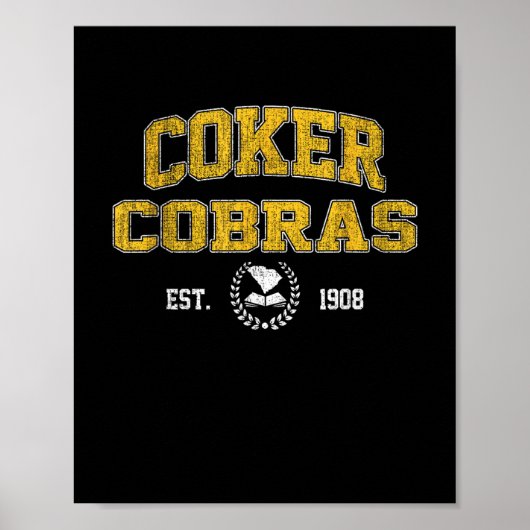 R Uni Cobras Arch Retro für Männer Frauen Poster (Vorne)