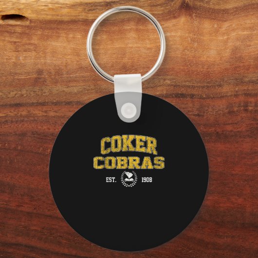 R Uni Cobras Arch Retro für Männer Frauen Schlüsselanhänger (Vorderseite)