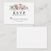 R ustic Blush Pink Floral Sweet 16 Party UAWG Begleitkarte (Vorne/Hinten)