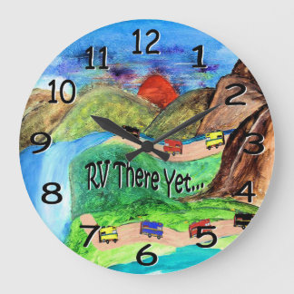 r v there yet wall clock große wanduhr