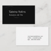 R - Zapfino Initiale auf Schwarzem Visitenkarte (Vorne/Hinten)