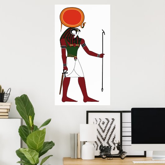 Ra der alte ägyptische Gott der Sonne und der Köni Poster (Heimbüro)