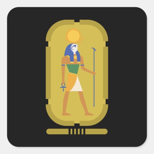 Ra God of the Sun Square Sticker (Vorderseite)