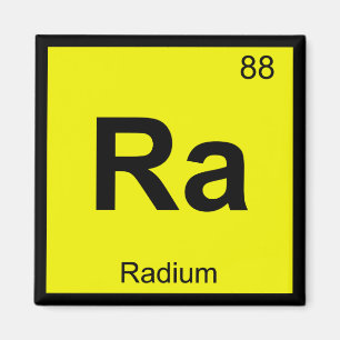 Ra - Periodisches Tabellensymbol für Radium Chemi Magnet