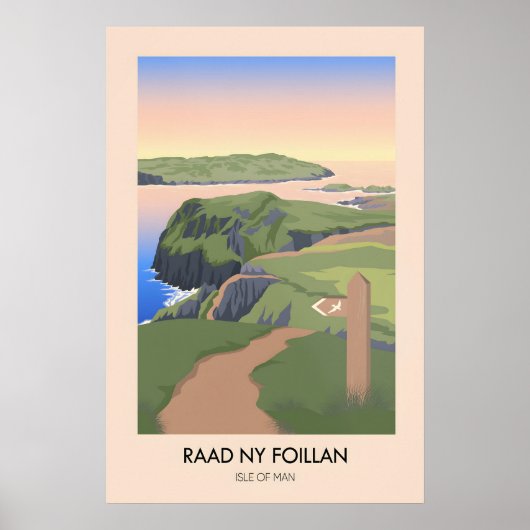 Raad ny Foillan-Wanderweg-Reiseposter Poster (Vorne)