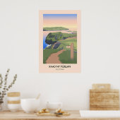 Raad ny Foillan-Wanderweg-Reiseposter Poster (Küche)