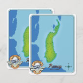 Raasay scotland Karte (Vorne/Hinten)